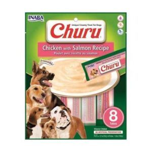 CHURU BITES DOG POLLO Y SALMON 8 TUBES